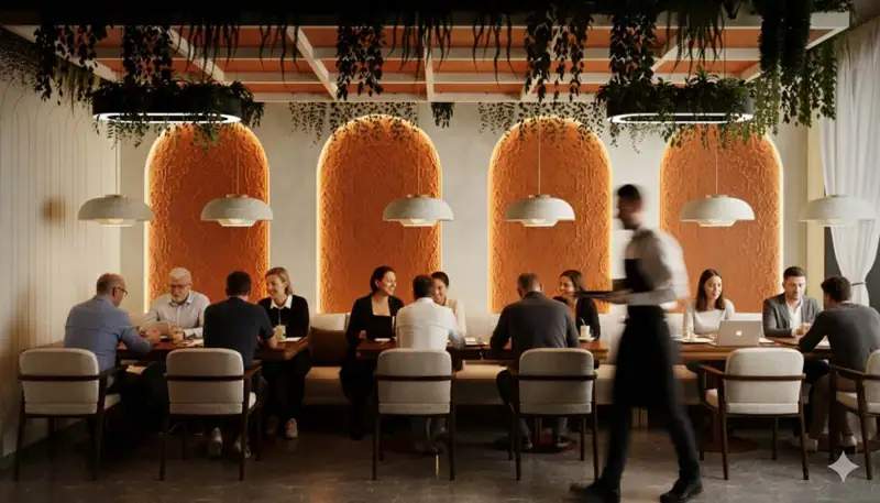 Café with arched niches