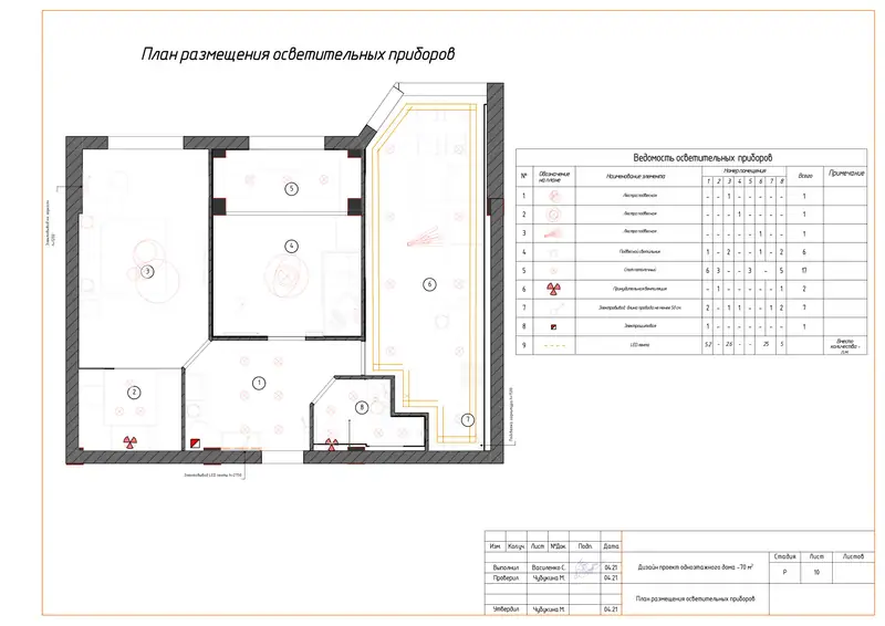 Квартира · Атырау 70 м²: лист 13 альбома чертежей