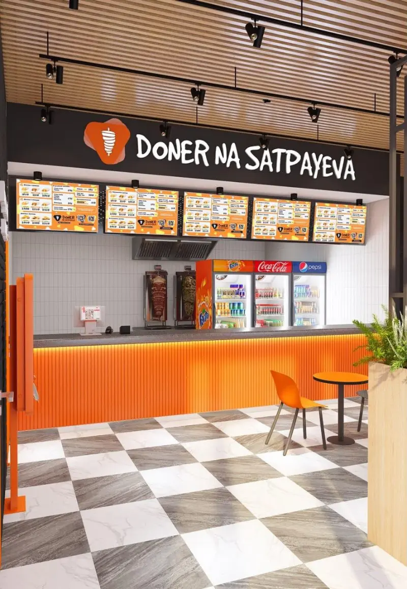 DONER NA SATPAYEVA — современный интерьер донерной
